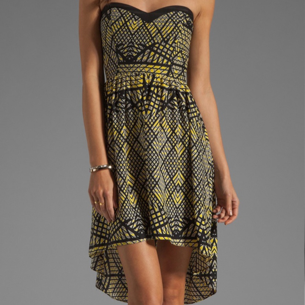 Parker Matrix strapless silk dress